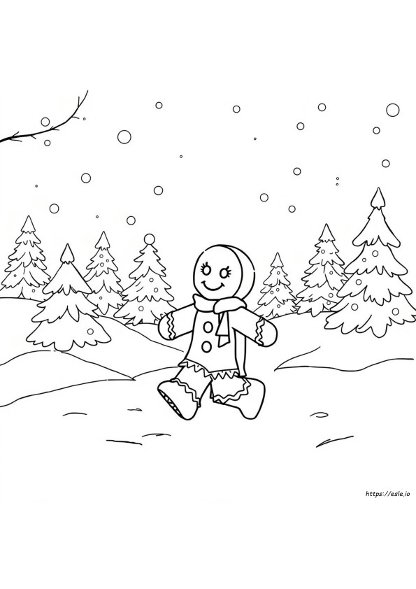 Hombre De Jengibre De Navidad Para Colorear