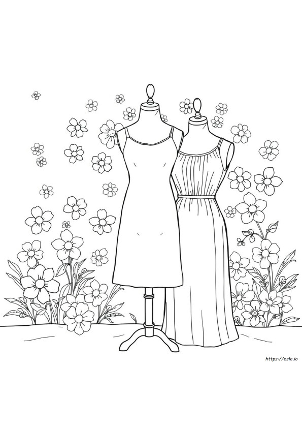 Dress Colouring Sheet