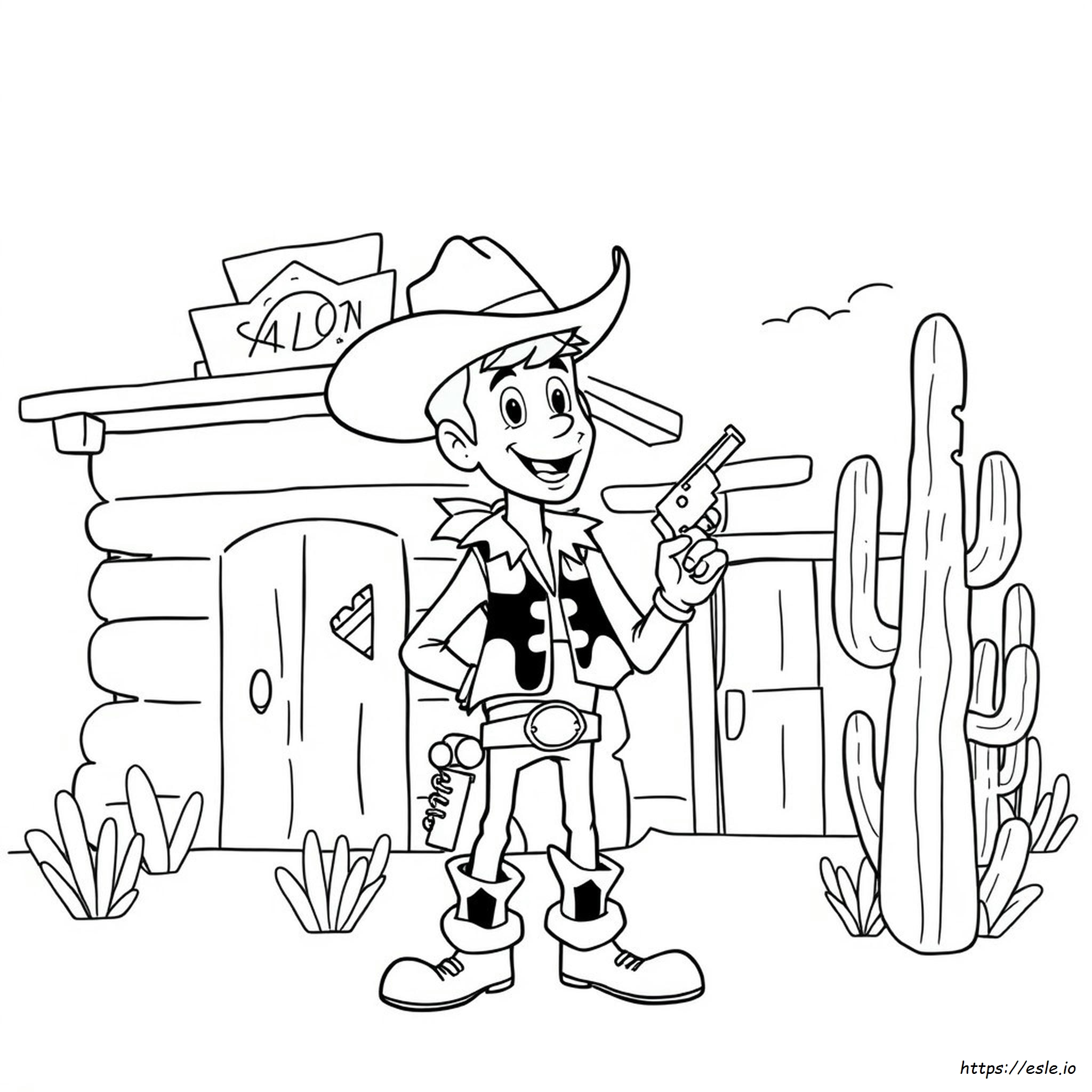 Lucky Luke Coloring Page