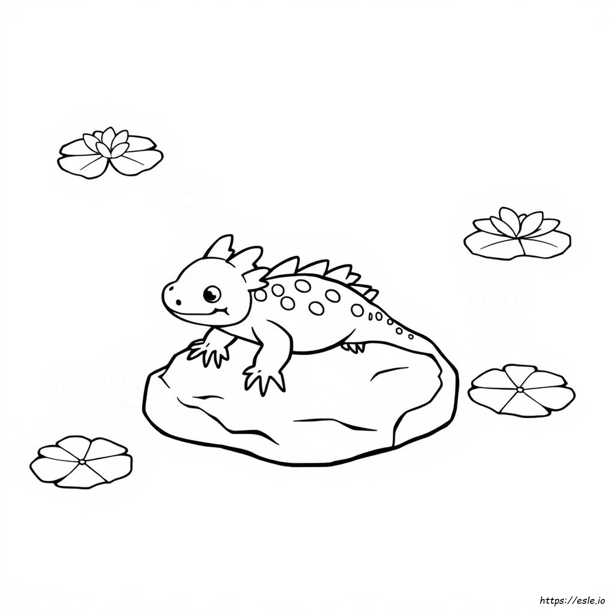 Axolotl Carino Da Colorare Gratis