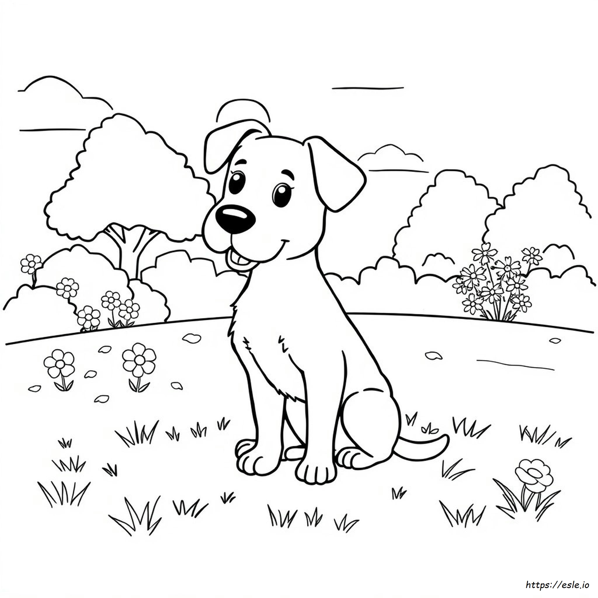 Dog Clipart Coloring