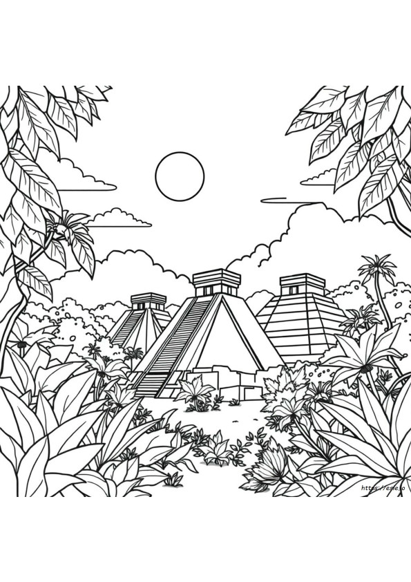 Free Aztec Coloring Pages