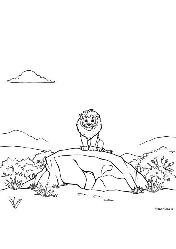 ライオンの塗り絵 無料