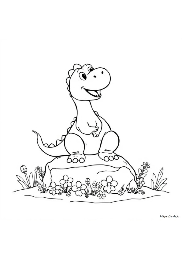 Iloiset Dinosaurukset Värityskuvat