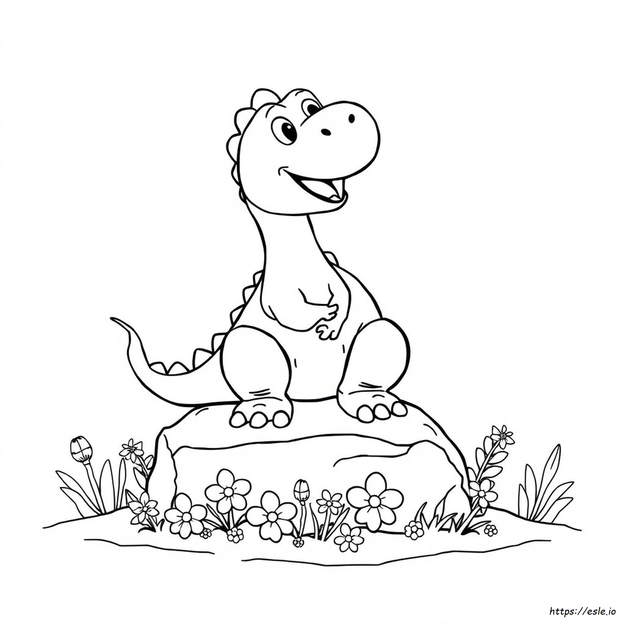 Happy Dinosaur Coloring Pages