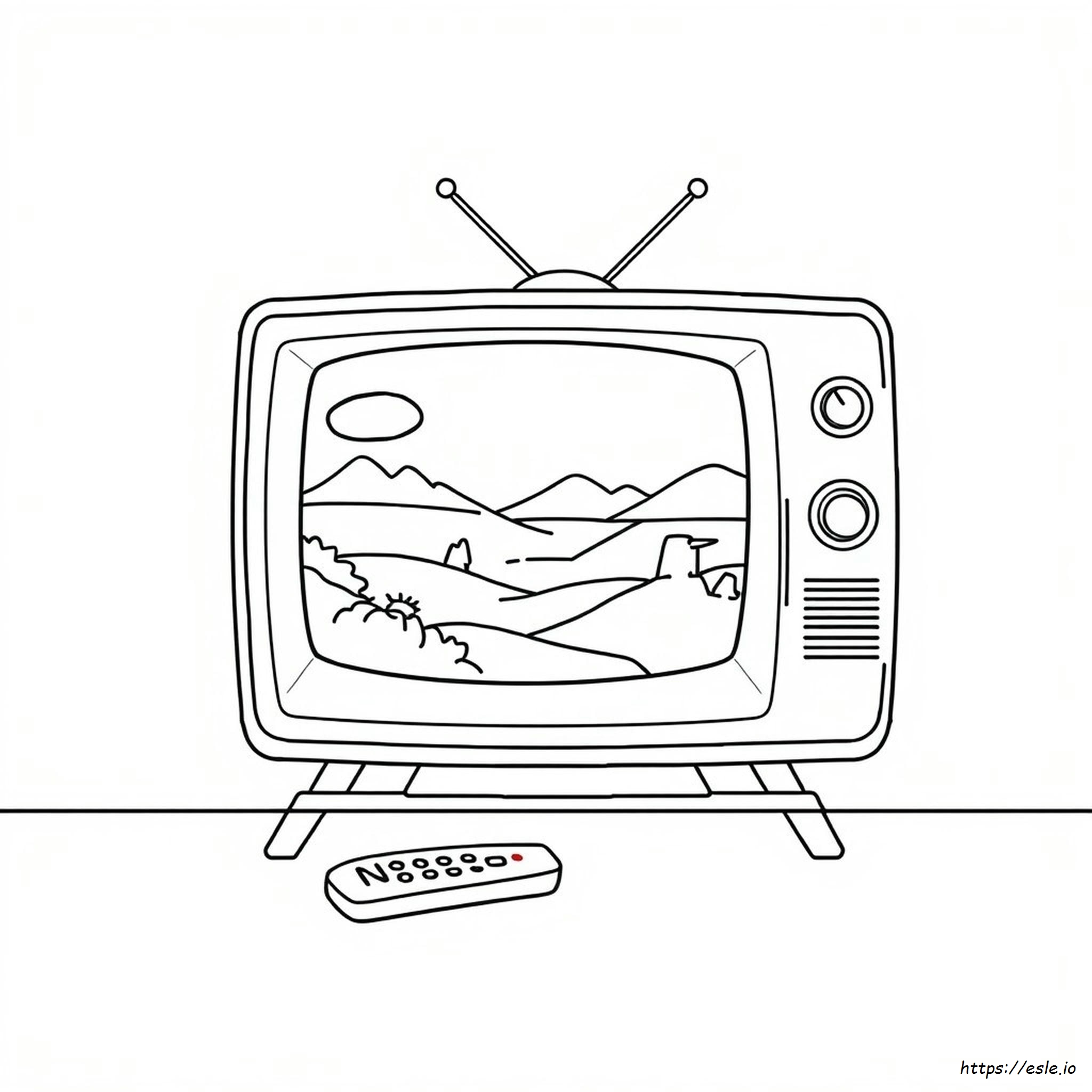 Coloring Page Of A Tv