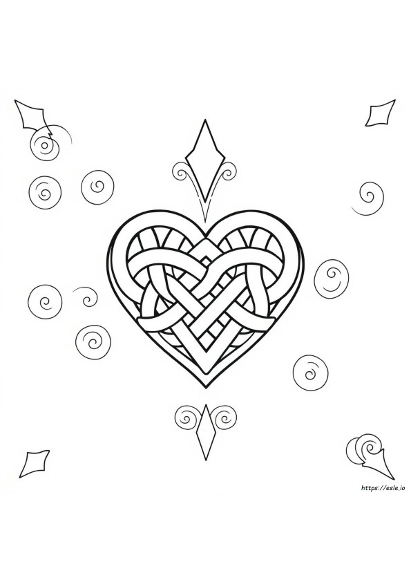 Celtic Heart Coloring Pages