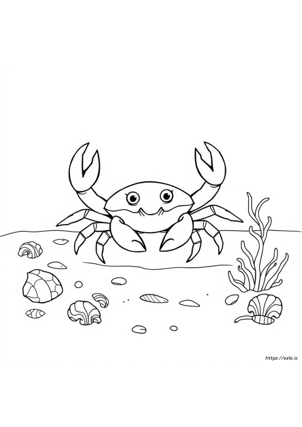 Planșe De Colorat Cu Crab