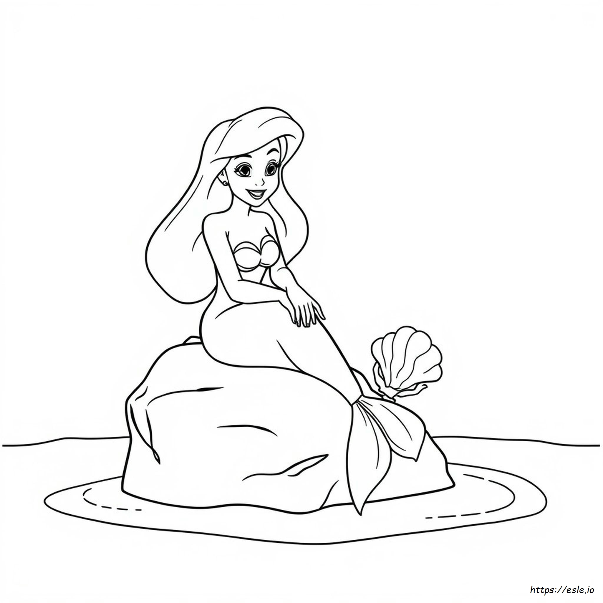 Ariel Para Colorear - Gratis para Imprimir