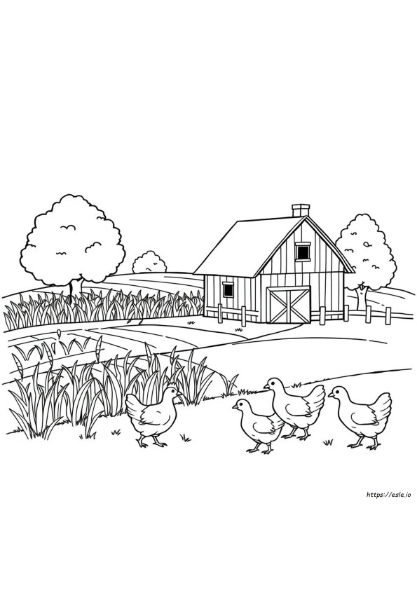 Farm Theme Coloring Pages