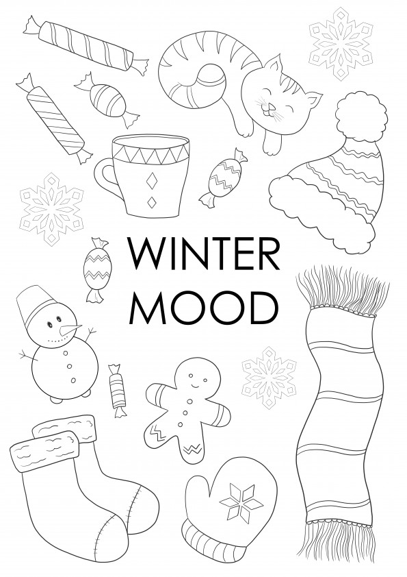 Dispoziție de iarnă - o imprimare gratuită pentru a te bucura de venirea sezonului de iarnă