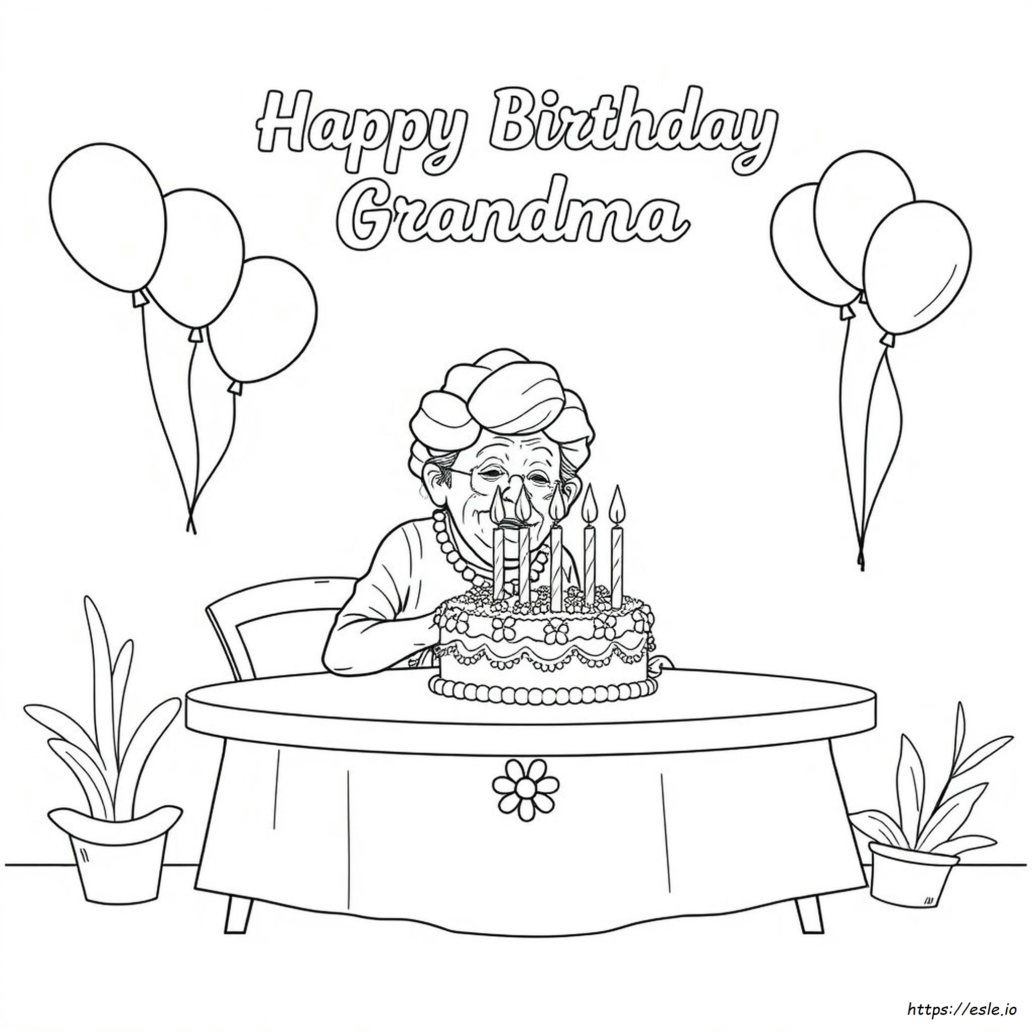 Alles Gute Zum Geburtstag Oma Ausmalbild