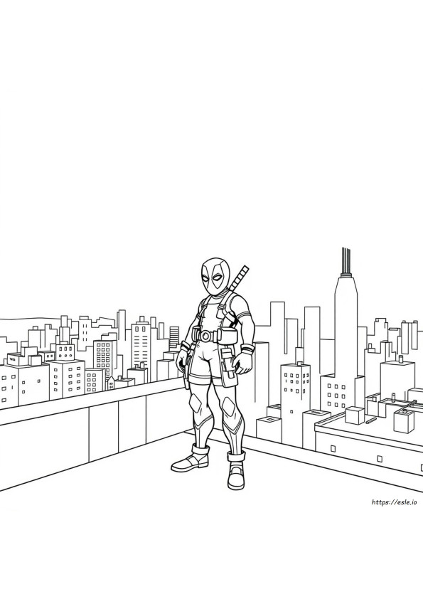 Deadpool Coloring Kolorowanki Deadpool