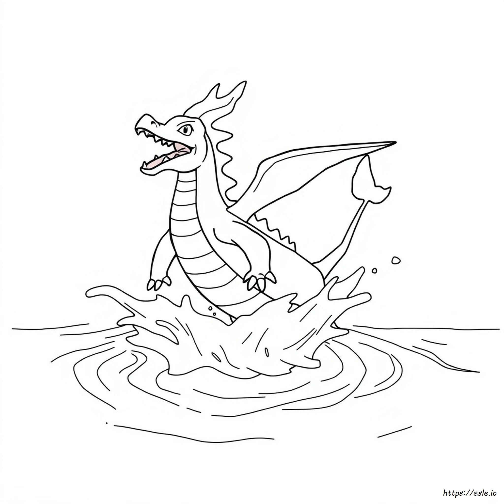 Gyarados Colouring Page