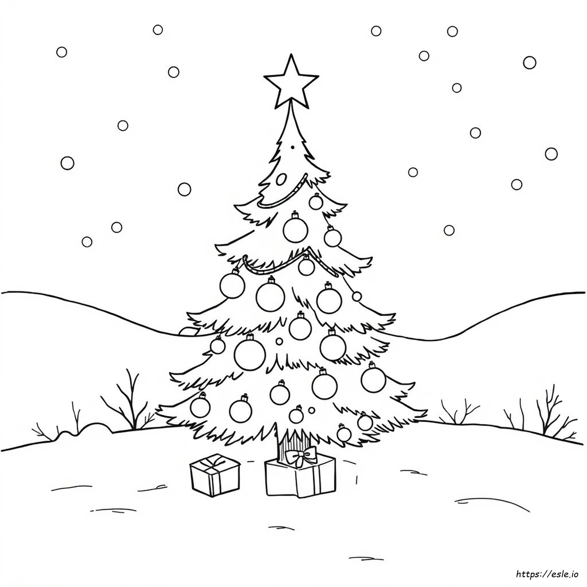Desenhos De Natal Fofos Para Colorir No Inverno