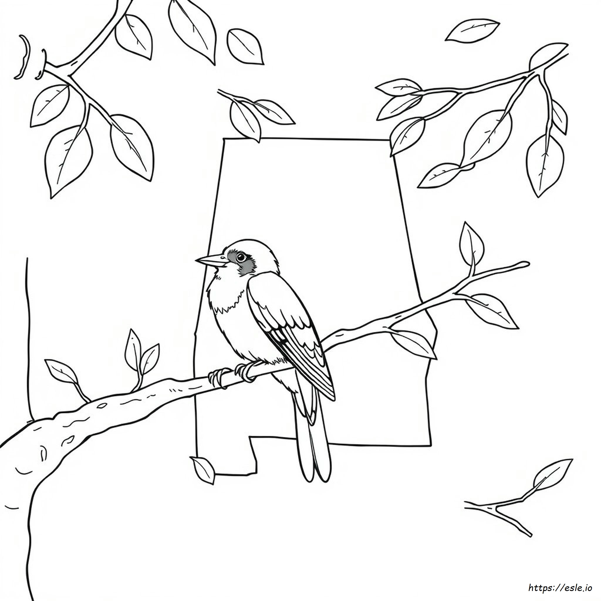 Alabama State Bird Coloring Page