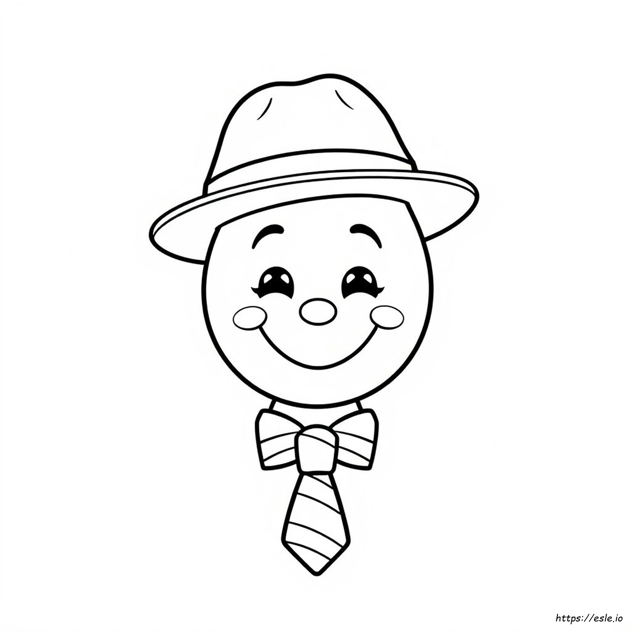 Preppy Smiley Face Coloring Pages
