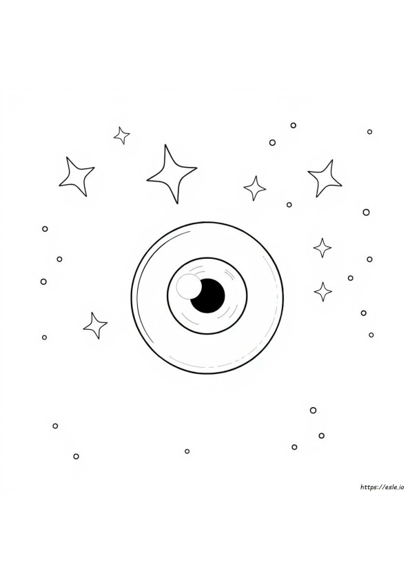 Eye Ball Coloring Page