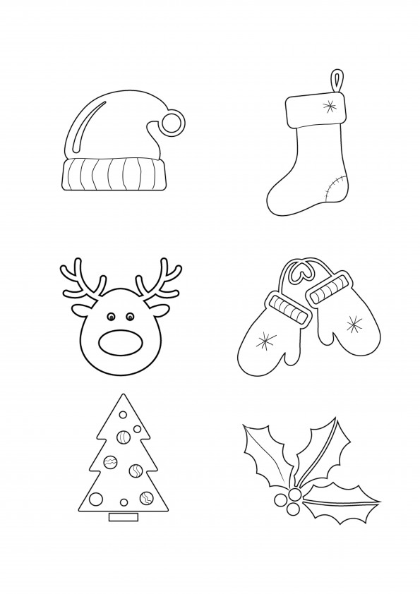 Symboles de Noël gratuits à imprimer et à télécharger ou à enregistrer pour une feuille ultérieure