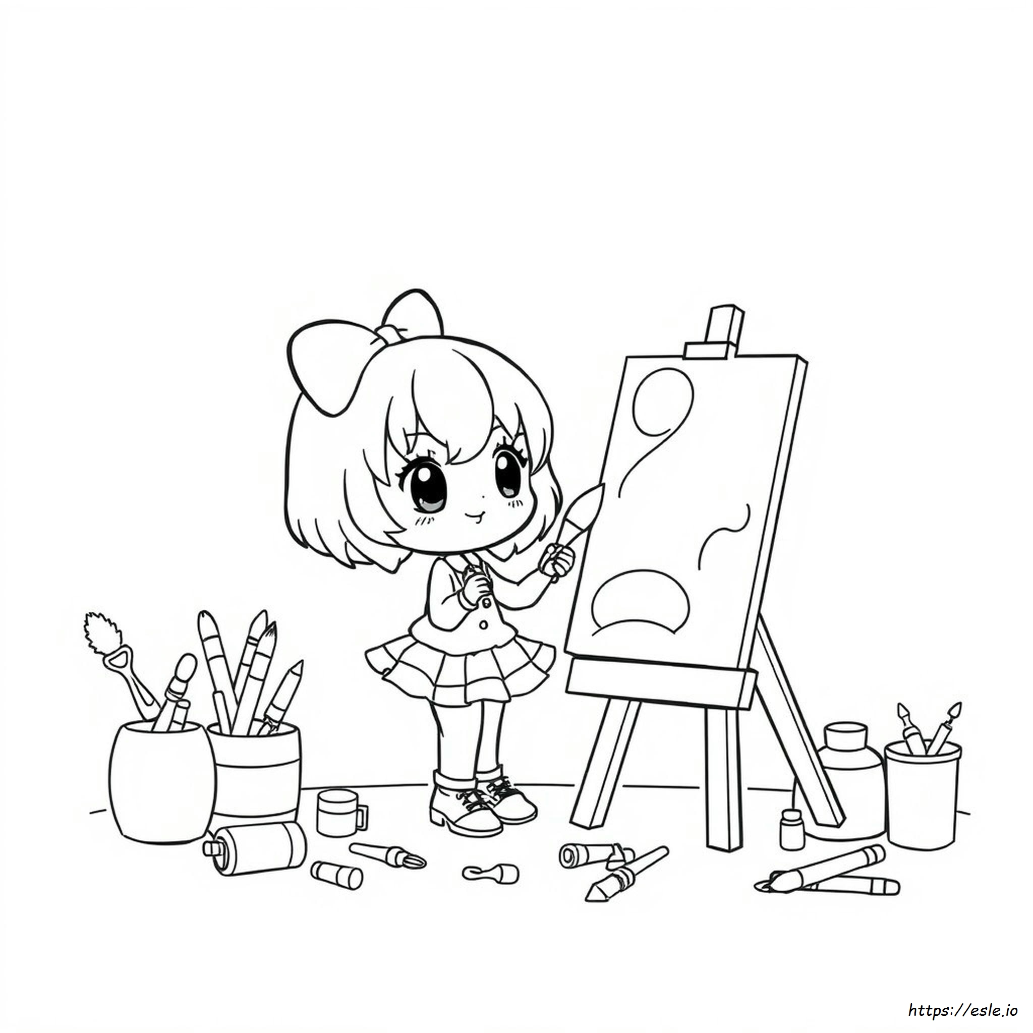Art Drawing Gacha Club Coloring Pages