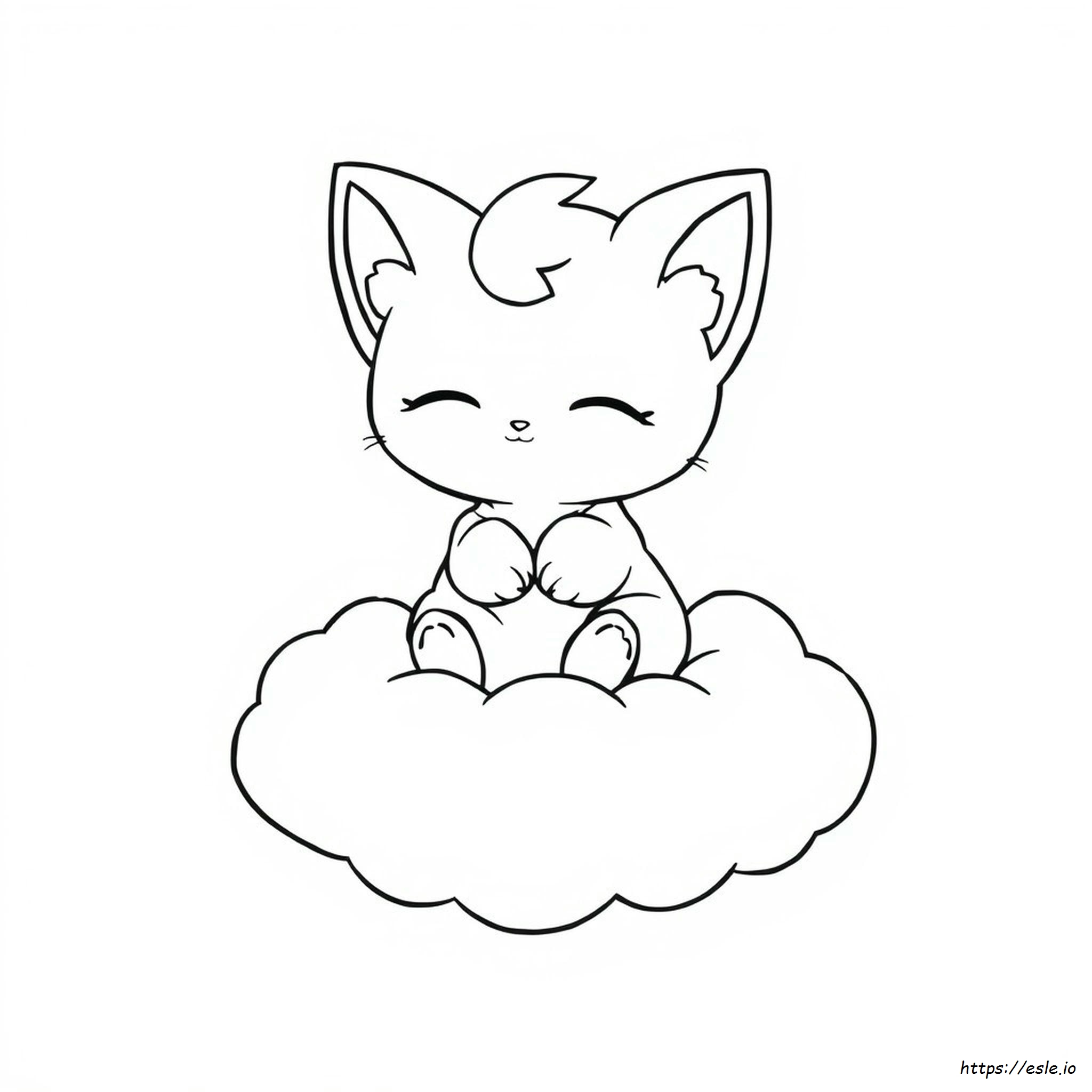 Cute Mew Coloring Page