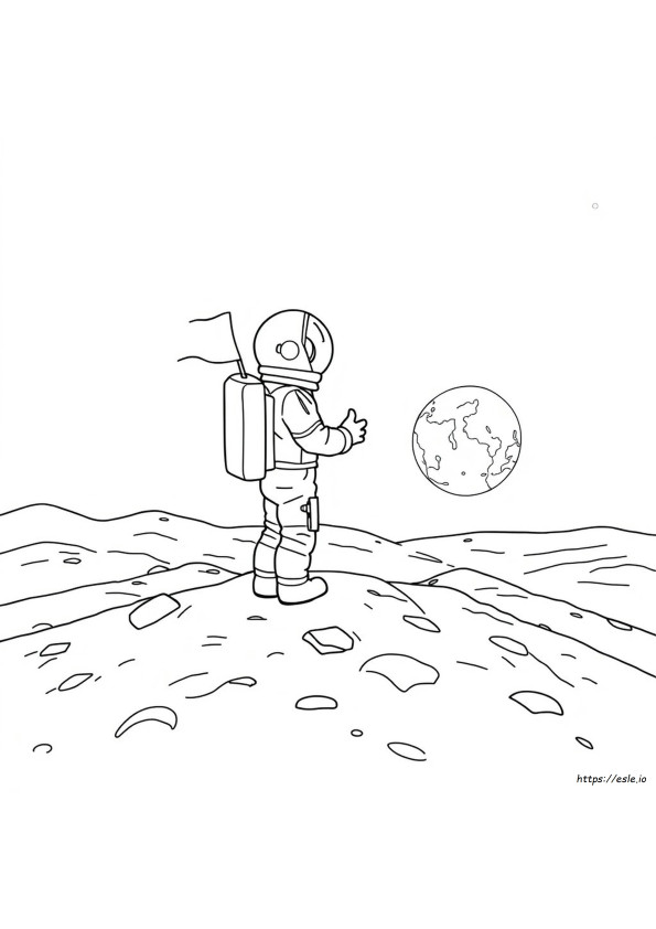 Astronaut Ausmalbild