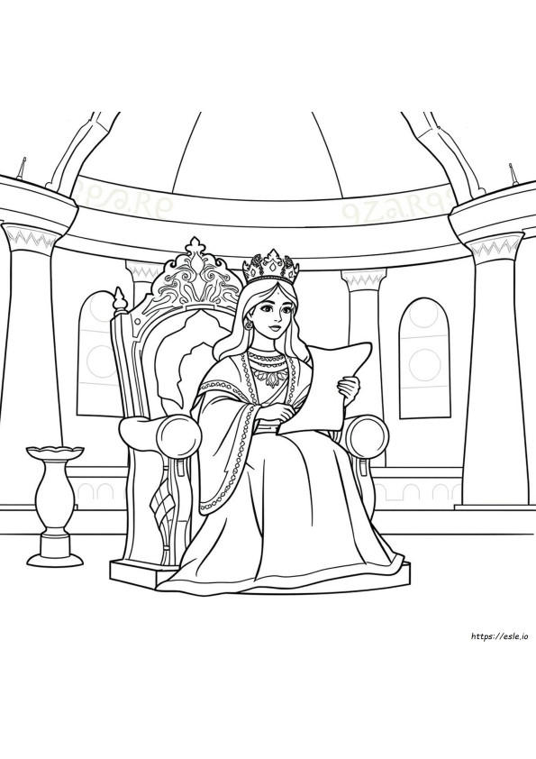 女王エステル 塗り絵