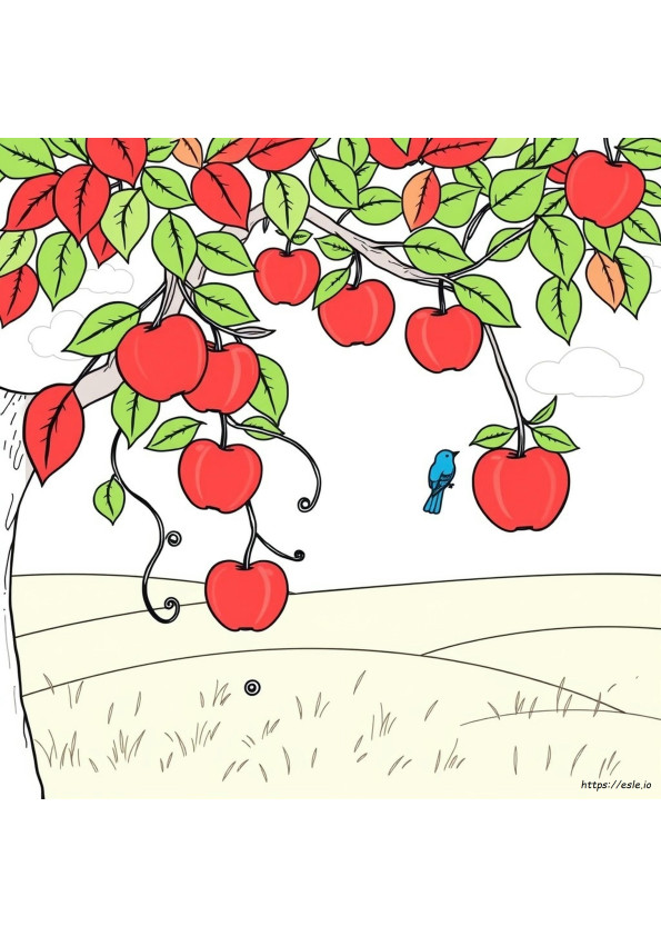 Apfel Ausmalbilder