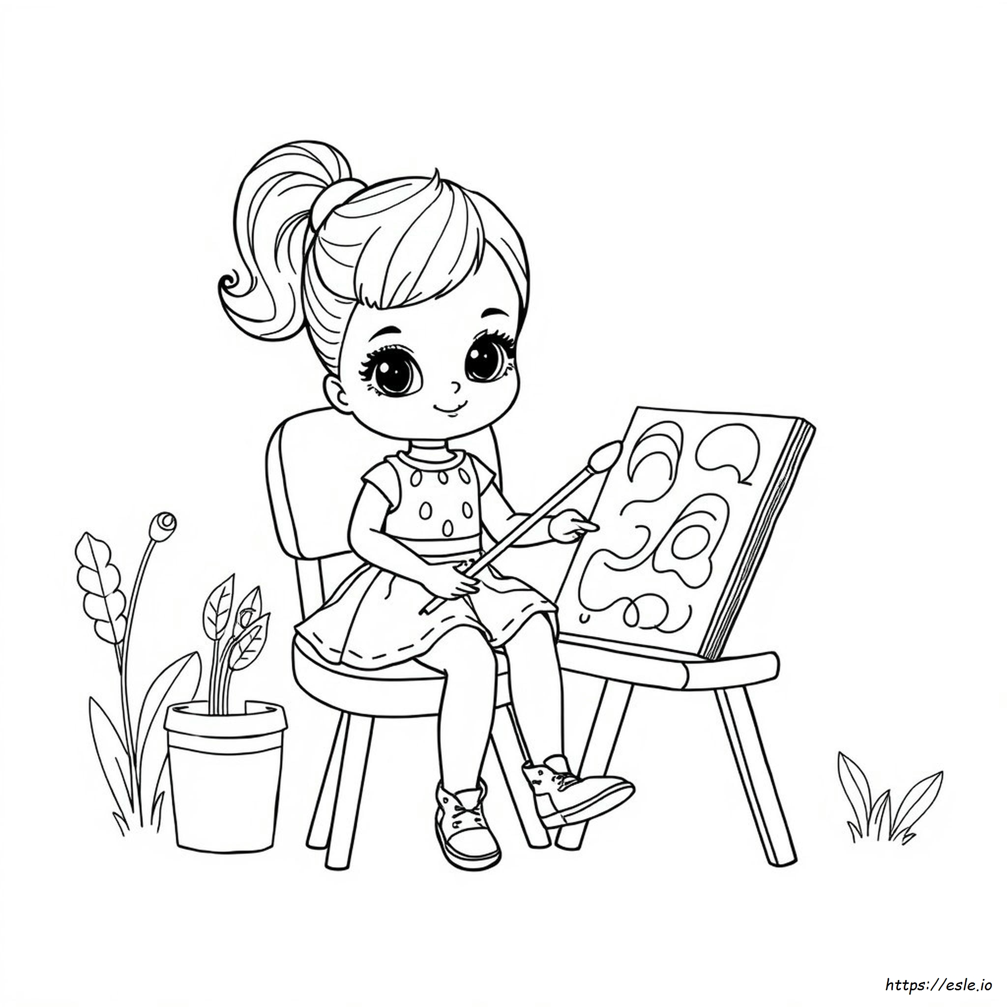 Doll Doodle Art Charibo Art Gambar Mewarnai