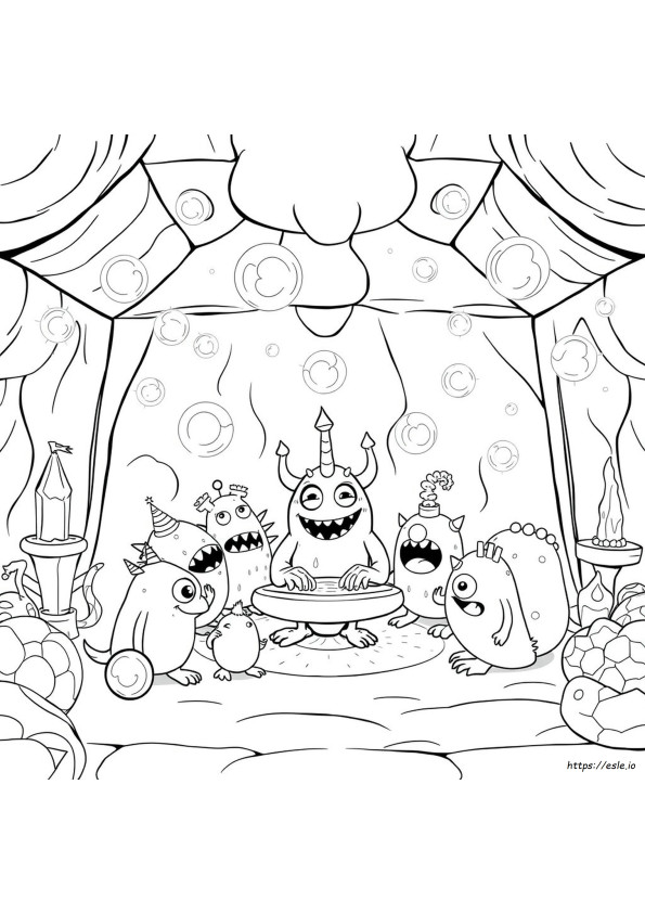 My Singing Monsters Taller Etéreo Páginas Para Colorear
