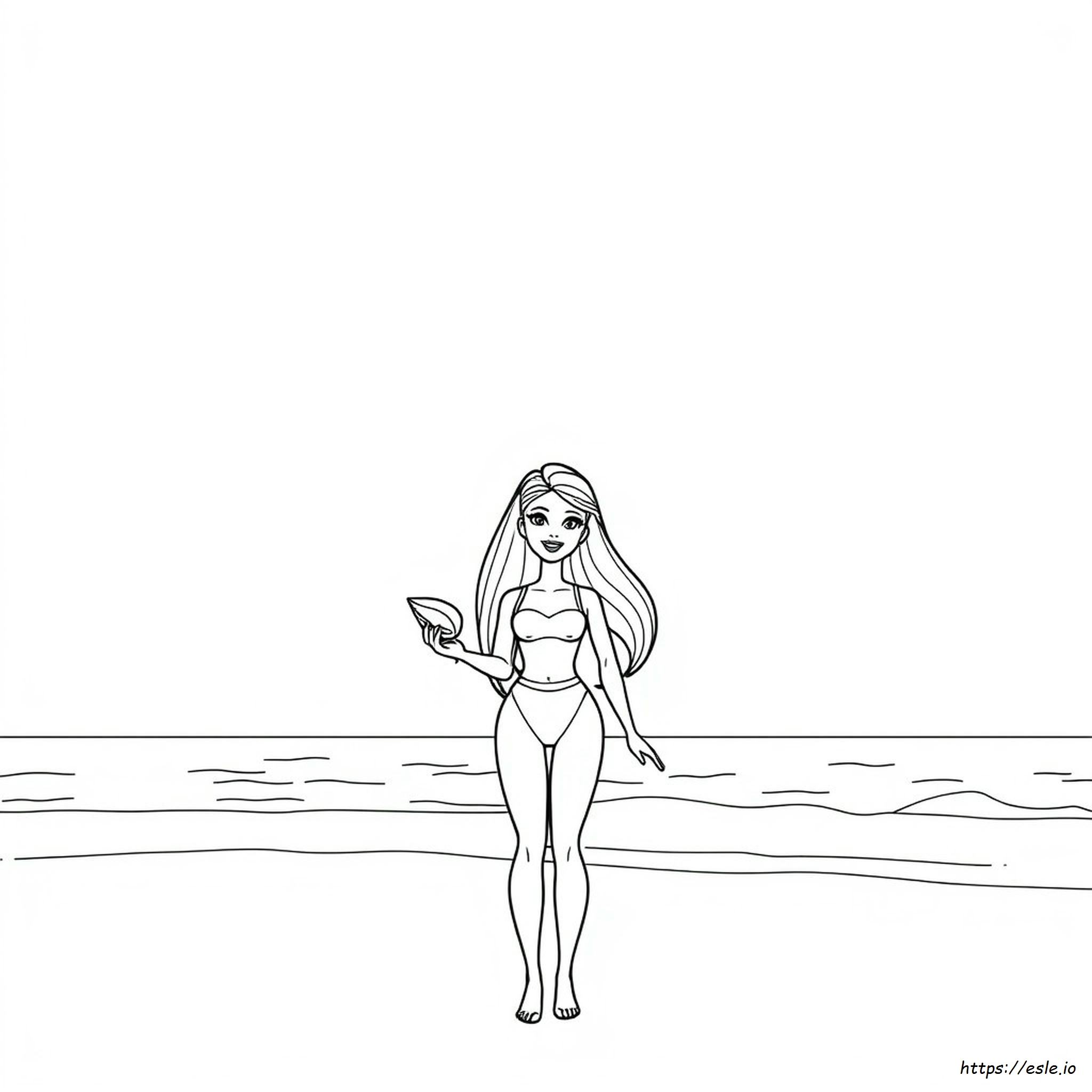 Gambar Barbie Untuk Diwarnai