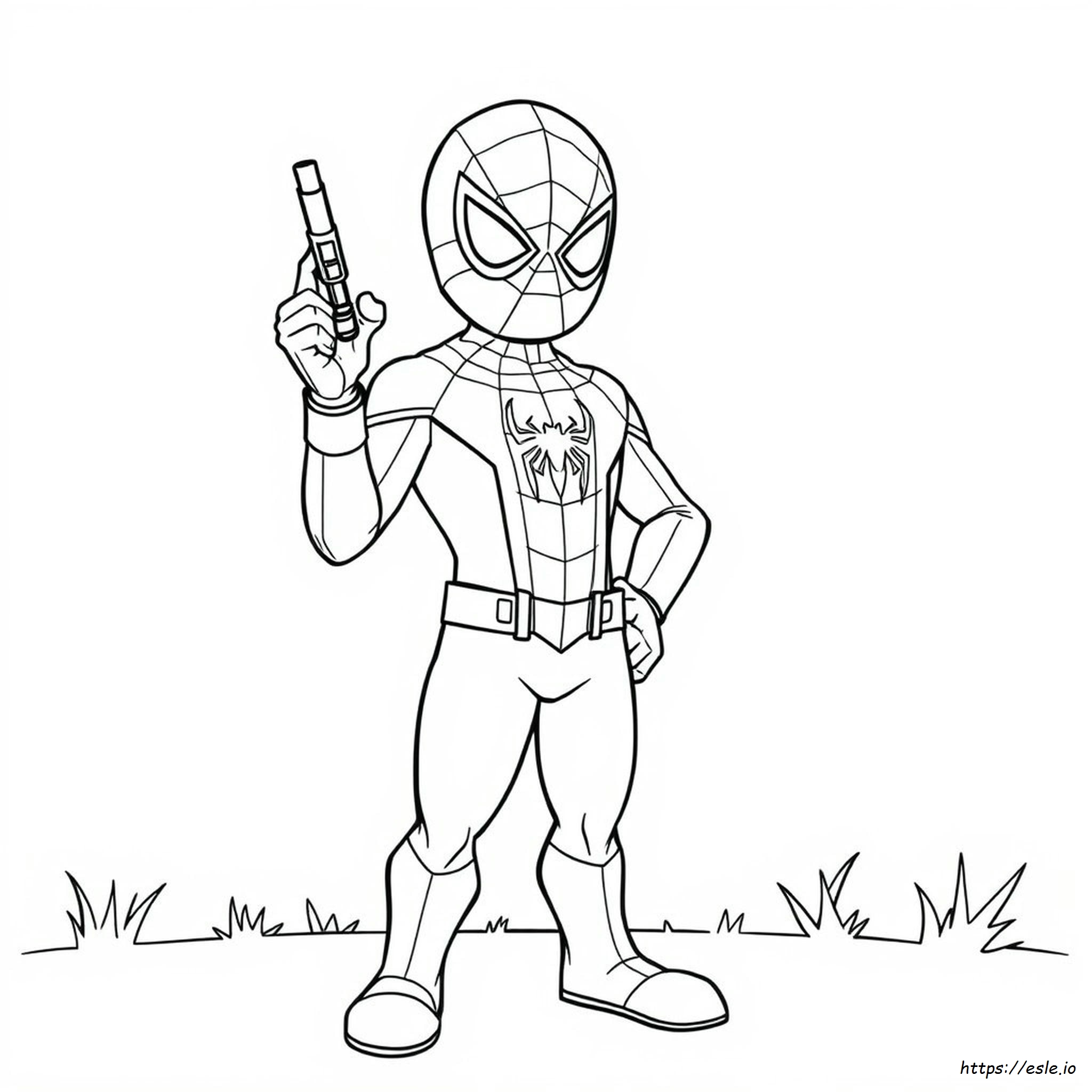 Masker Mewarnai Spiderman