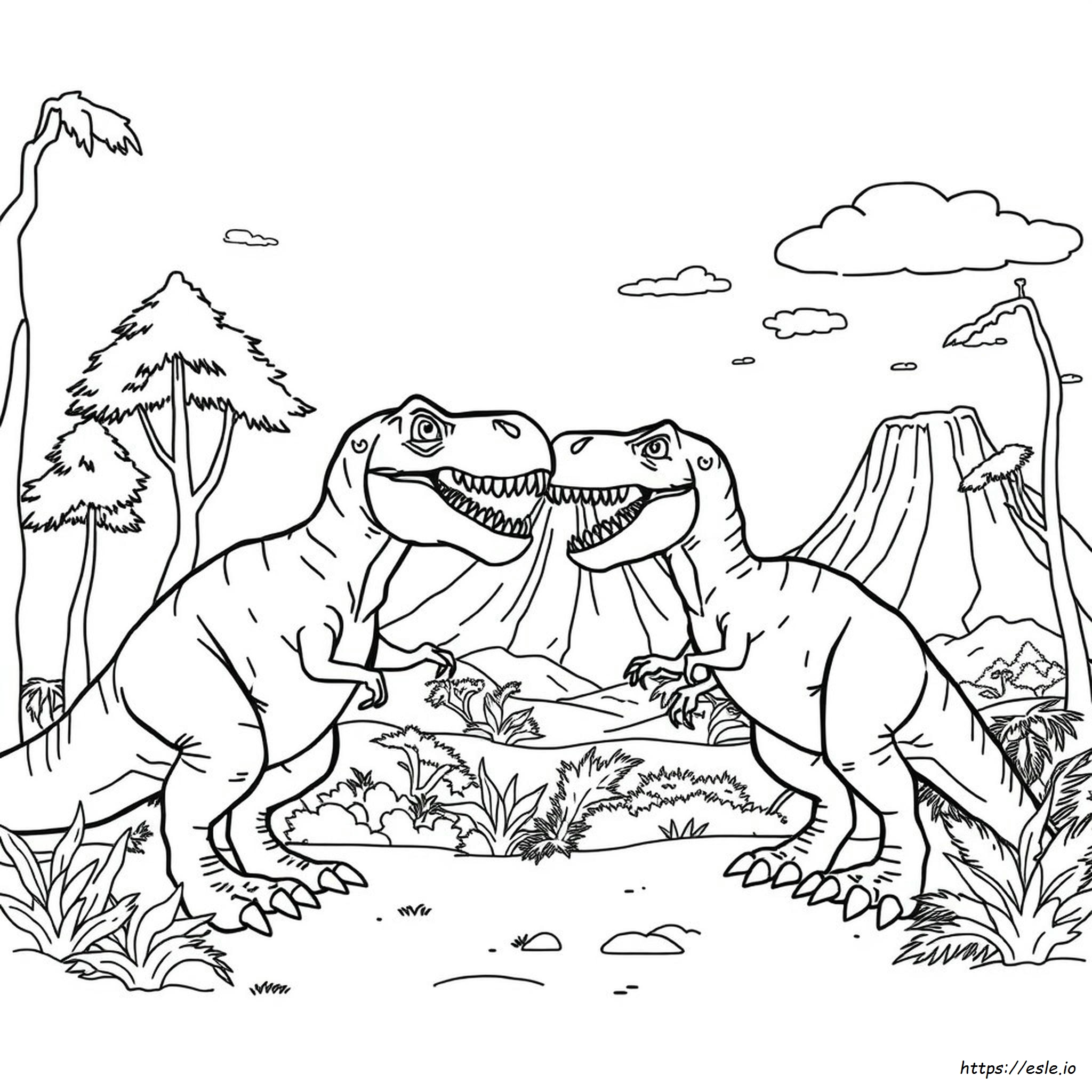 Trex Vs Indominus Rex Coloring Page