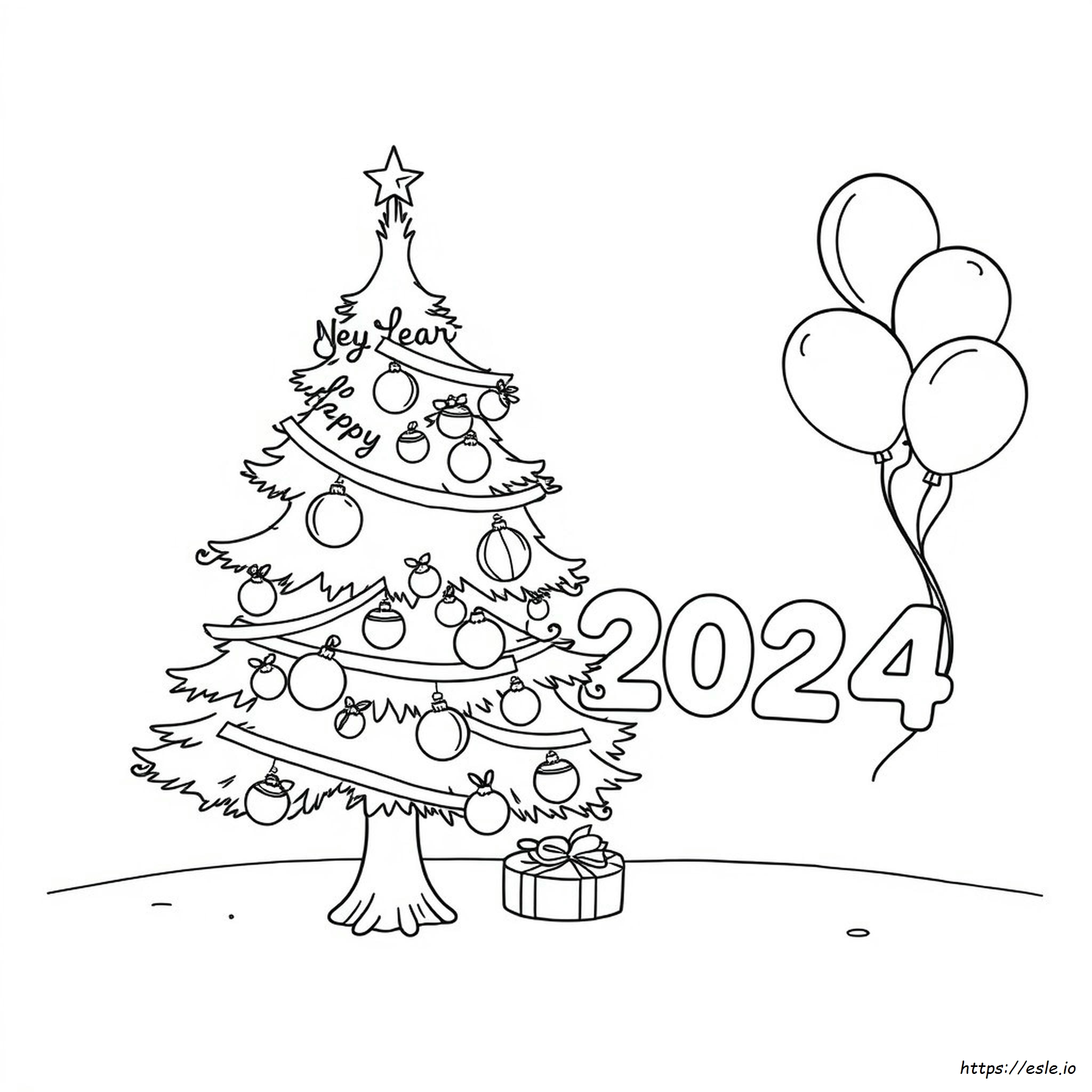 Süße Neujahr Ausmalbilder