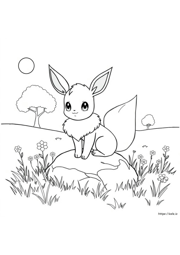 Gambar Mewarnai Eevee