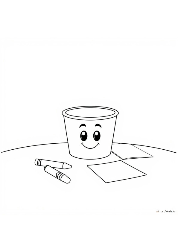 Bucket Colouring Page