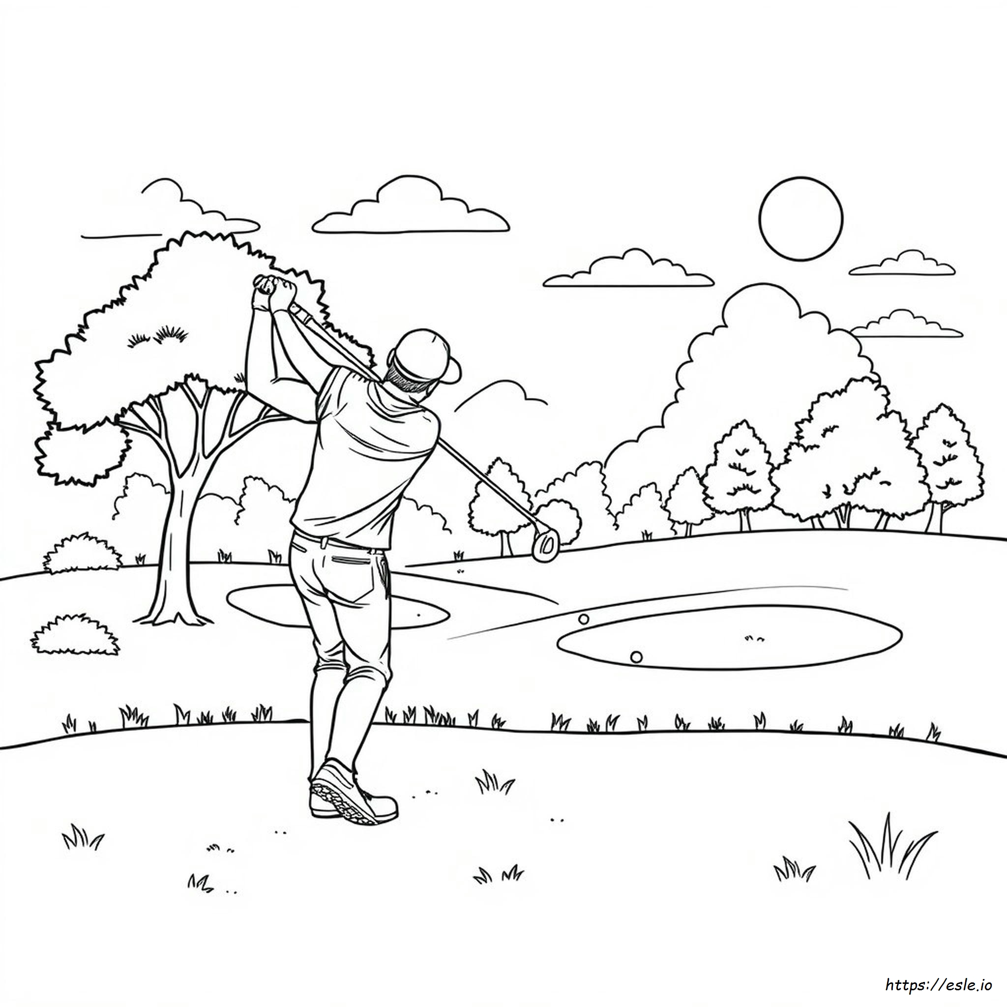 Golf Coloring Pages Adults