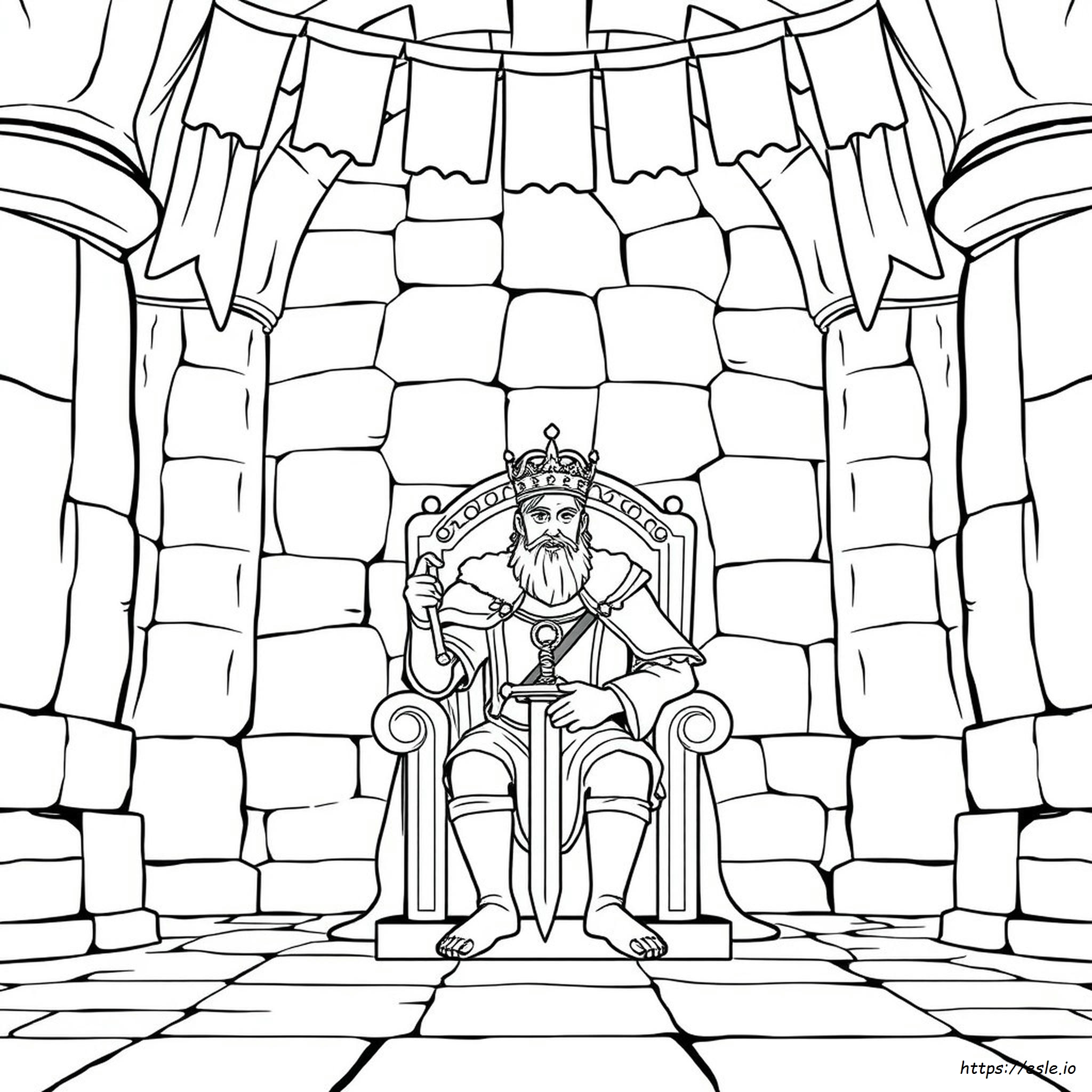 Medieval King Coloring Pages
