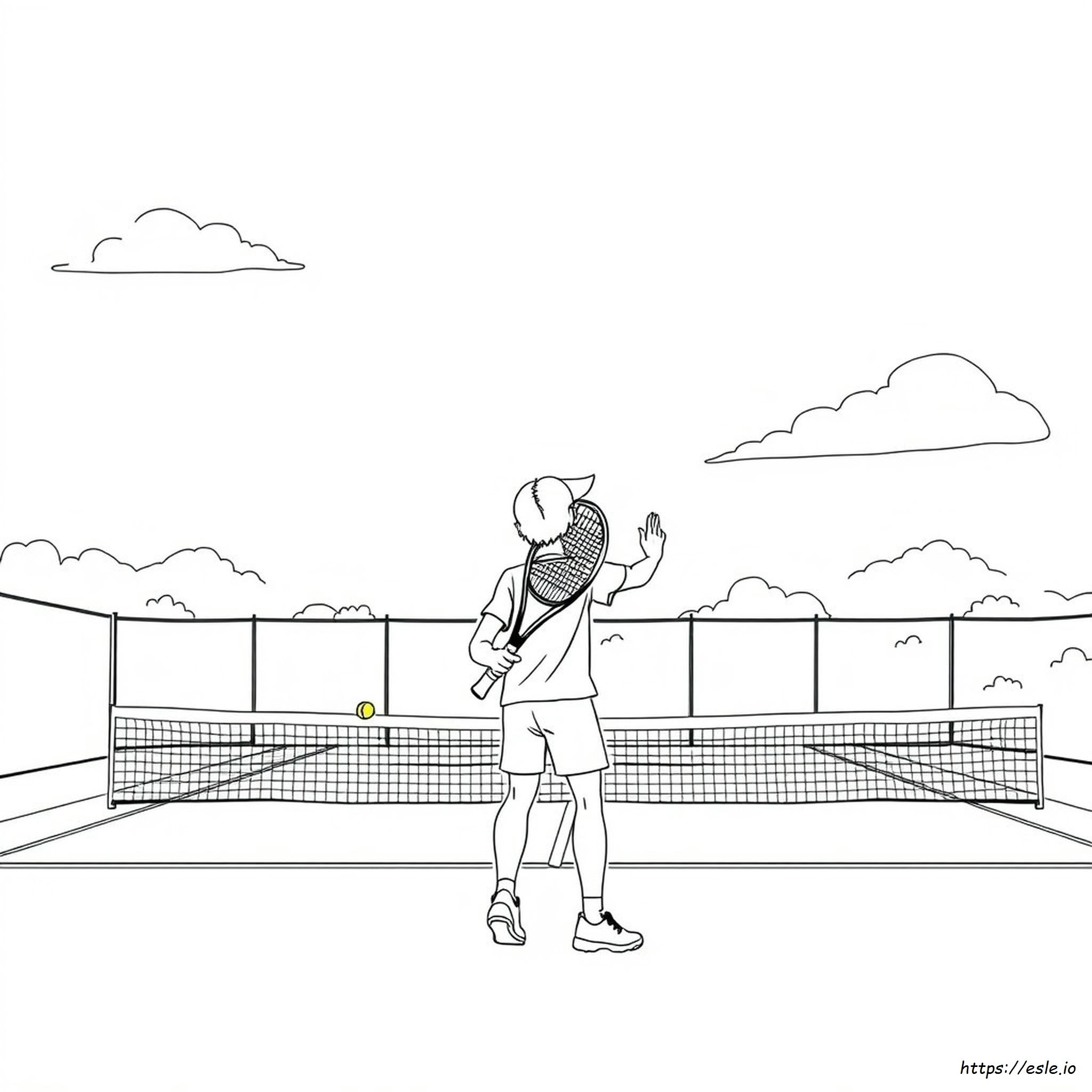 Tennis Racket Colouring Pages