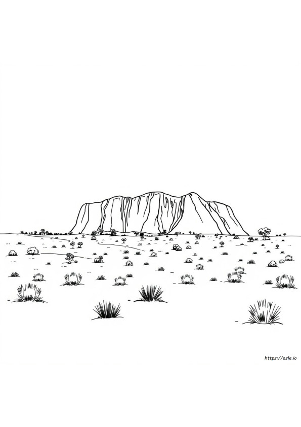 Uluru Colouring In