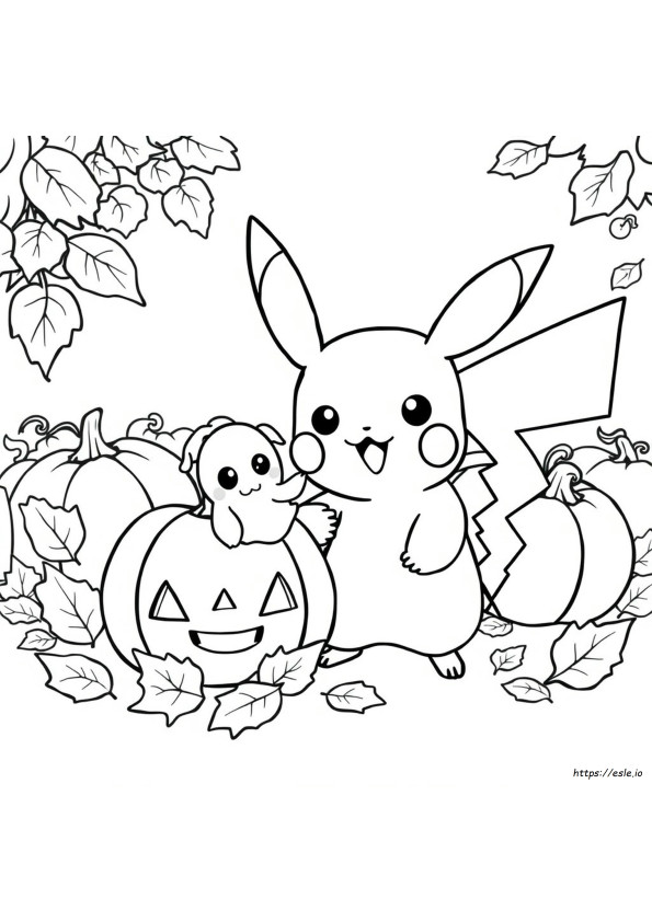 Söpöt Halloween Pokemon Värityskuvat