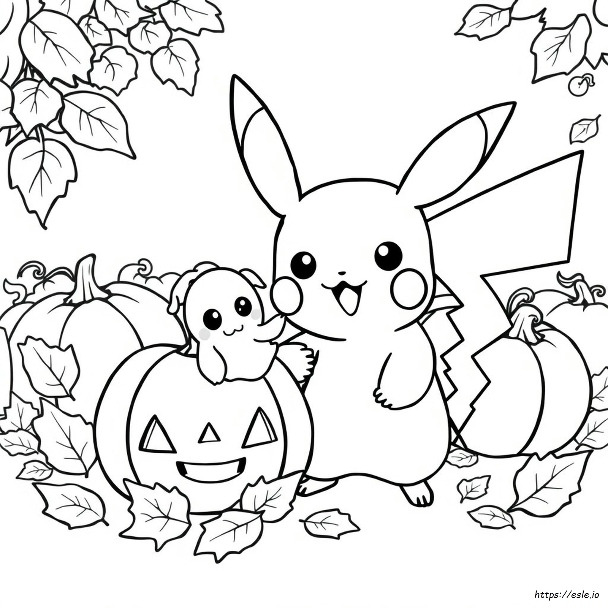 Süße Halloween Pokémon Ausmalbilder