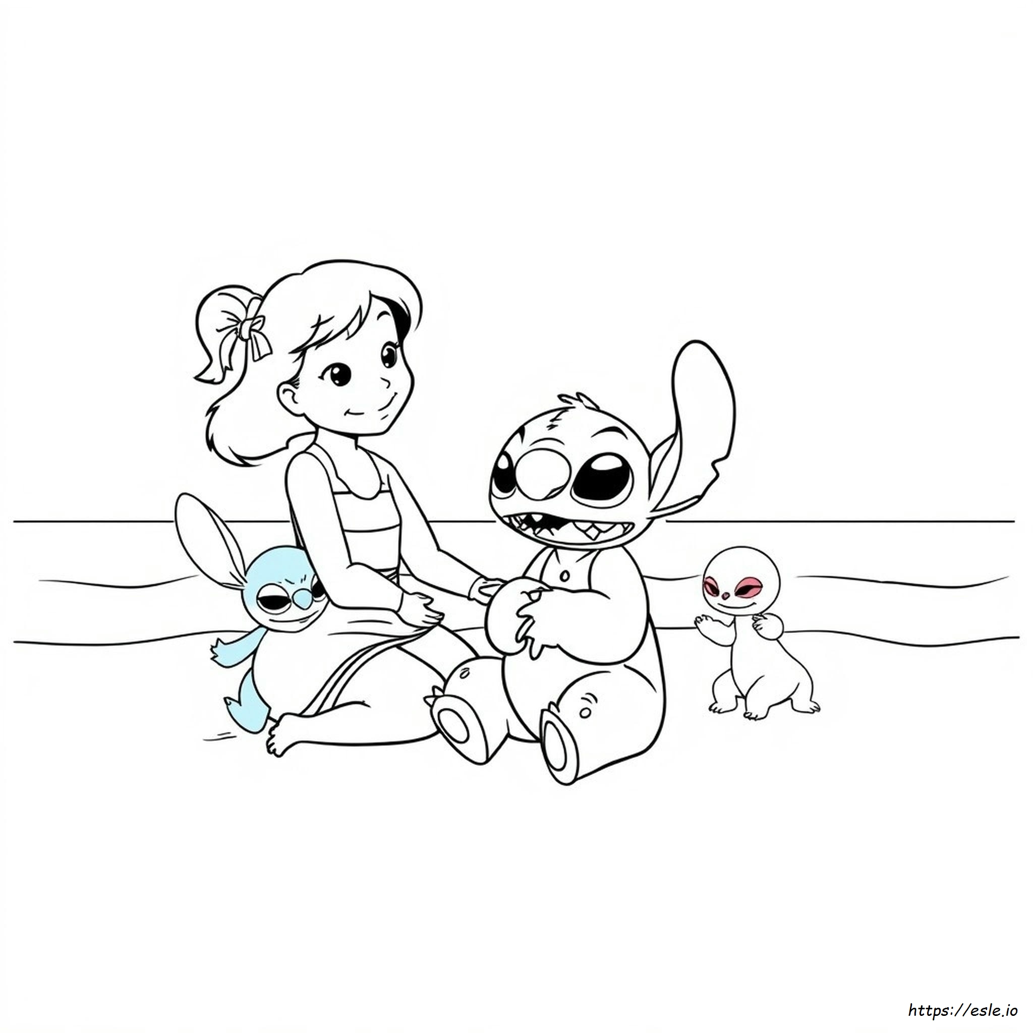 Lilo Dan Stitch Eksperimen Gambar Mewarnai