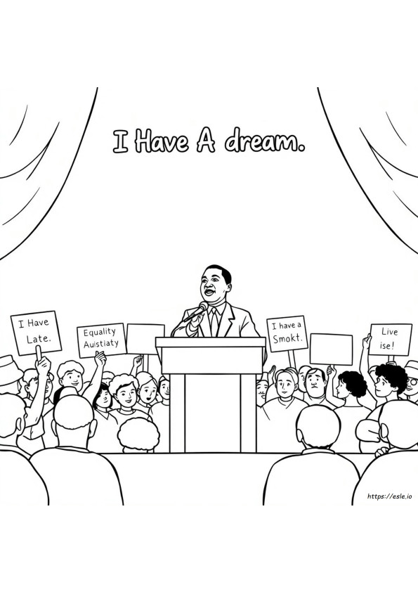 Martin Luther King Jr. Da Colorare E Stampare Gratis