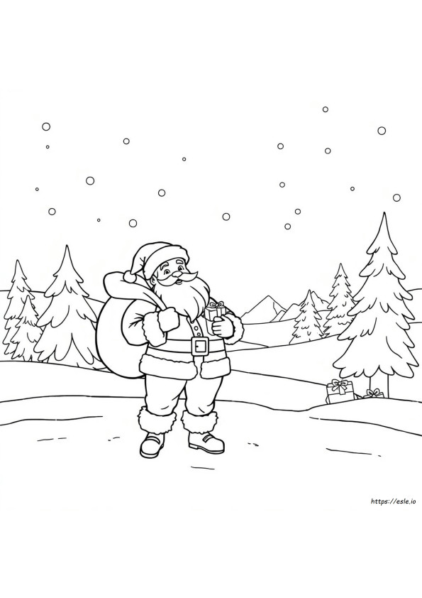 North Pole Coloring Sheet