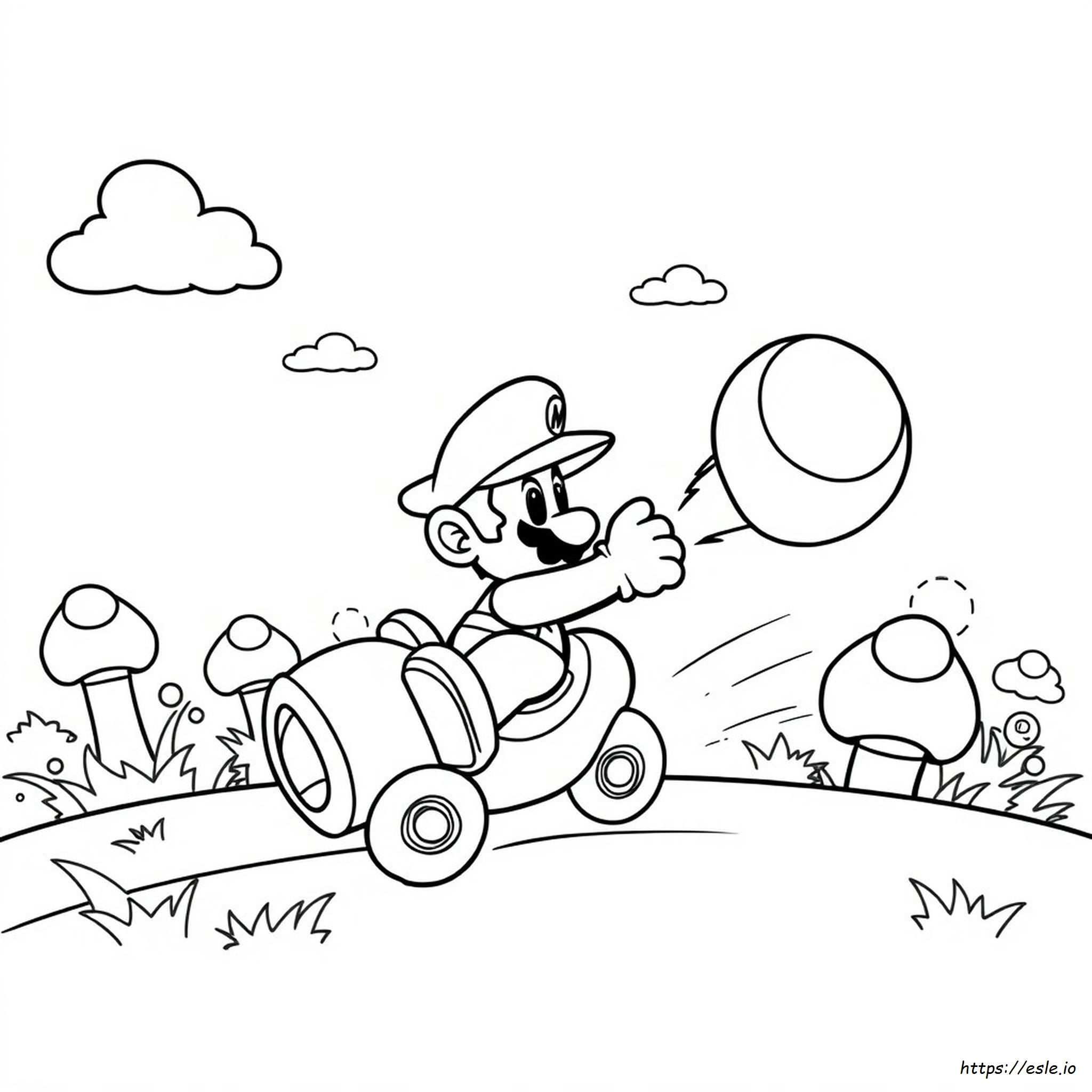 Mario Blue Shell Coloring Page