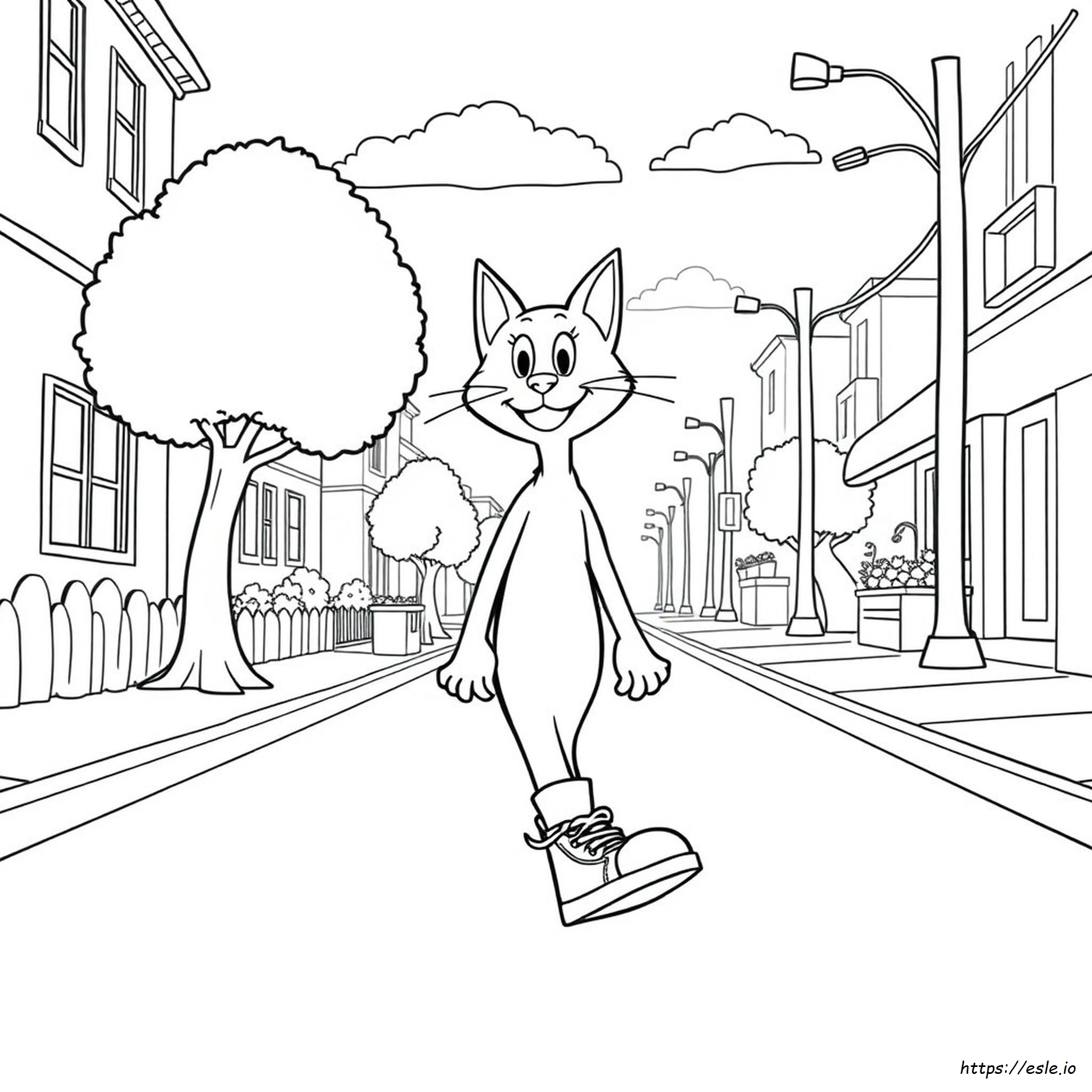 Pete The Cat White Shoes Coloring Page
