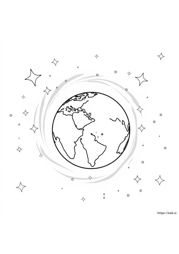 Earth Coloring Picture