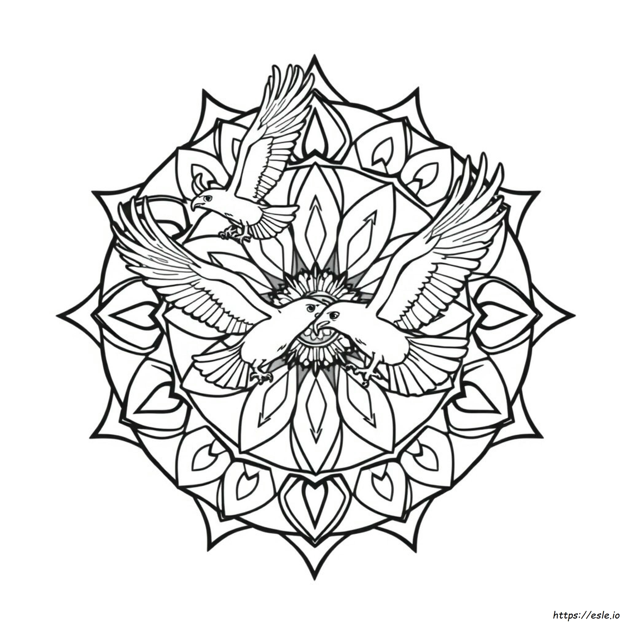 Eagle Mandala Coloring Pages