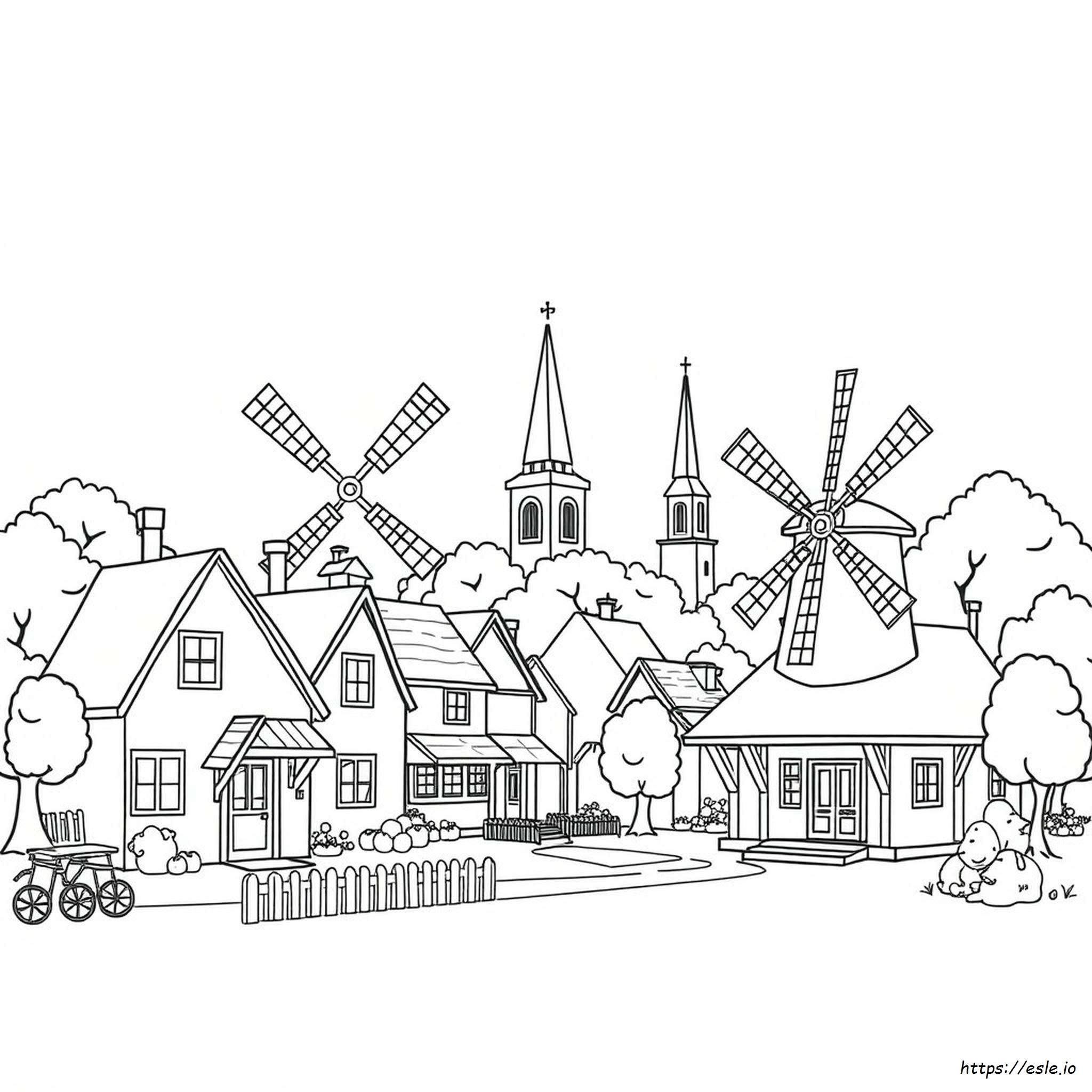 Village Coloring Pages Printable